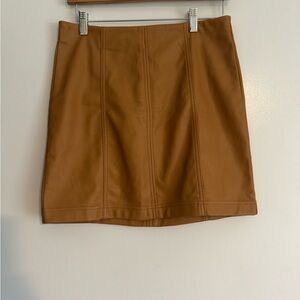 Stylish Tan Mini Skirt